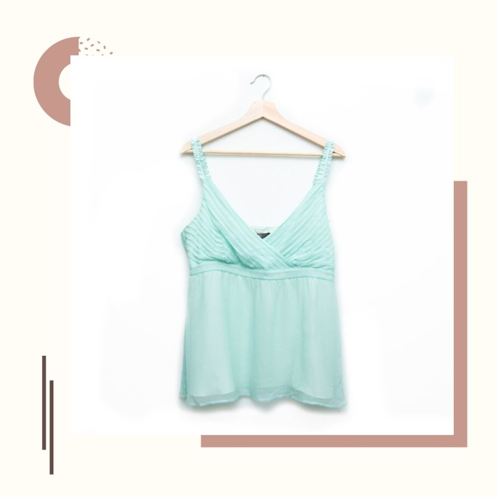 Folio New York Vintage Baby Doll Silk Top Mint Color